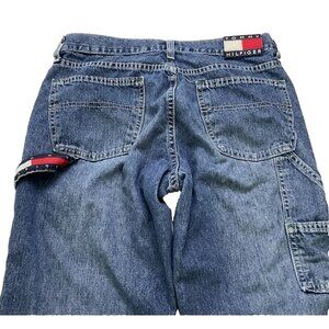 Vintage Y2K Tommy Hilfiger Jeans 30 Cargo Carpenter Baggy Jnco Style Wide Leg